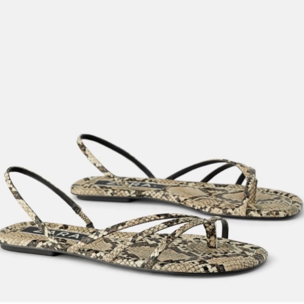 Zara snake print sandal